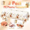 Tatuo 3 Pcs Bear Baby Shower Decorations Tablecloth We Can Bearly Wait Bear Table Cover Balloon Plastic Tablecloth for Birthday Baby Shower Party