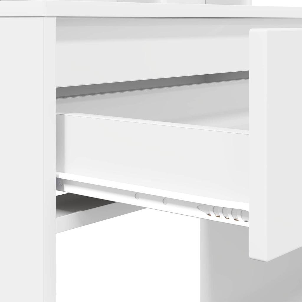 Bedroom Dressing Table with Storage White 80 x 39.6 x 135 cm