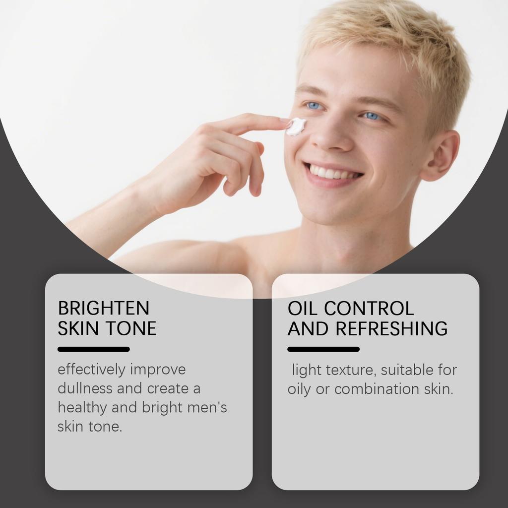 Men's Toner Cream, Men's Natural Face Cream, Men's Beauty Cream, Pore-invisible Skin Care Cream