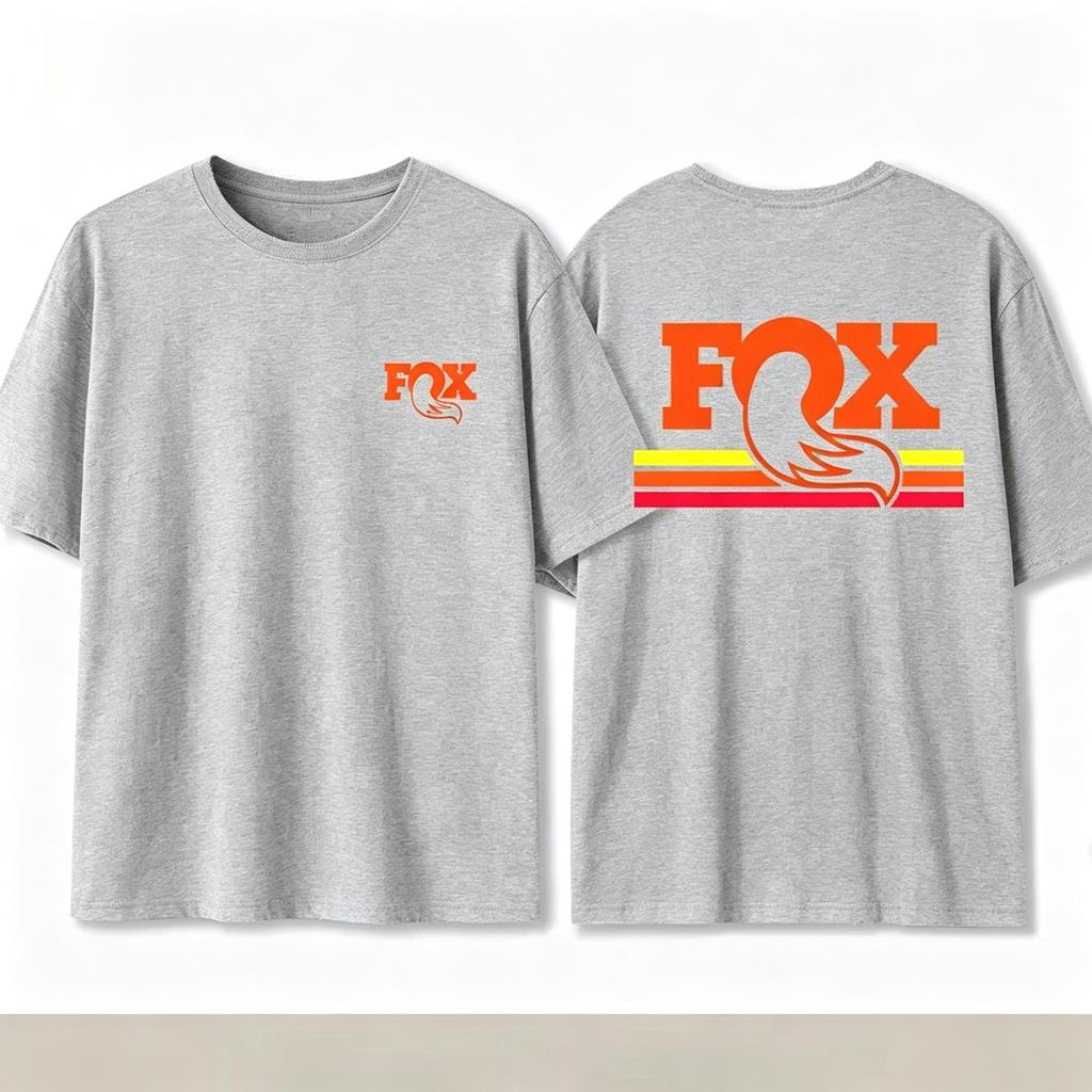 Summer Fox Racing Cross country Mountain Bike Commemorative T shirt High Quality Fashion Unisex Women T shirt Round Neck