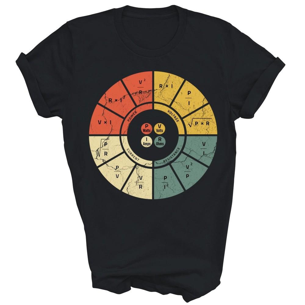 

Ohms Law Diagram Electrical Electronics Engineer Unisex Shirt Gift 4XL