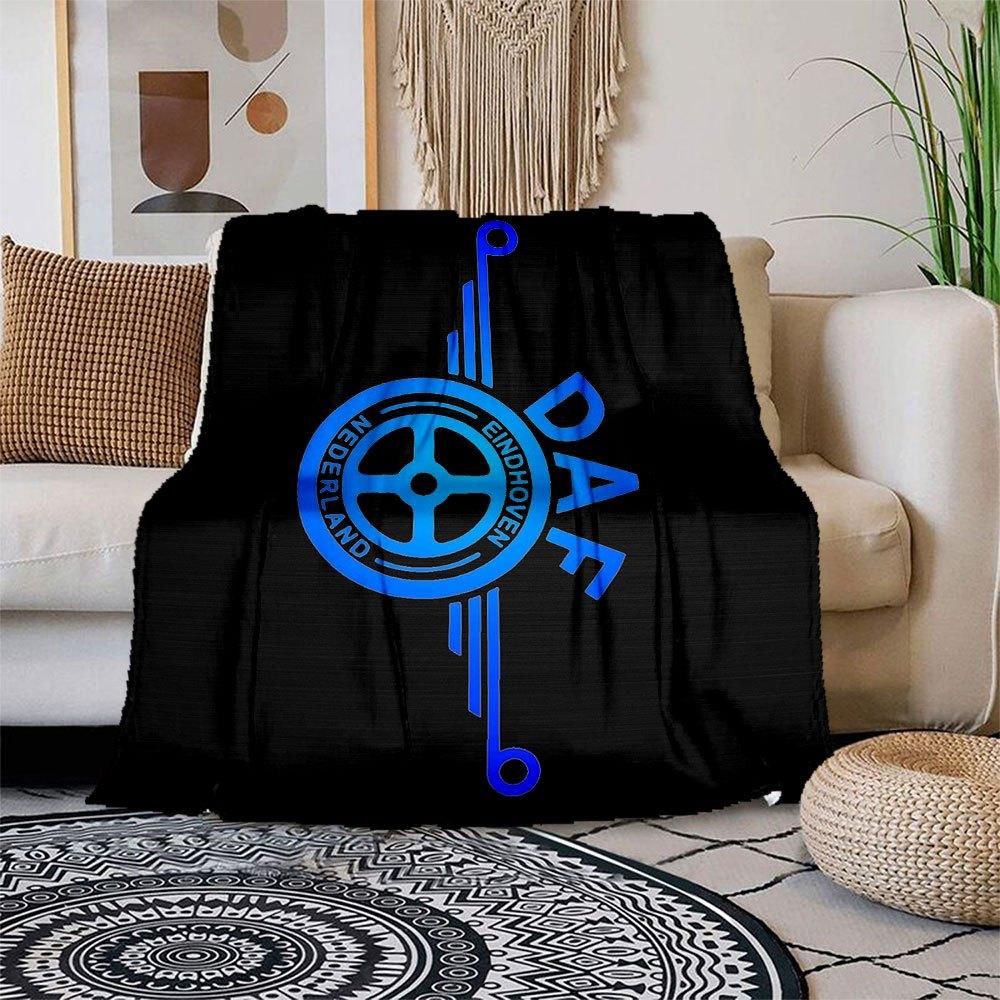 Adesivo Decalcomania Logo Camion DAF Coperta in Flanella BlueBlanket per Divano, Letto, Viaggio, Campeggio, Ufficio, Divano, Sedia e Letto Regalo per Natale