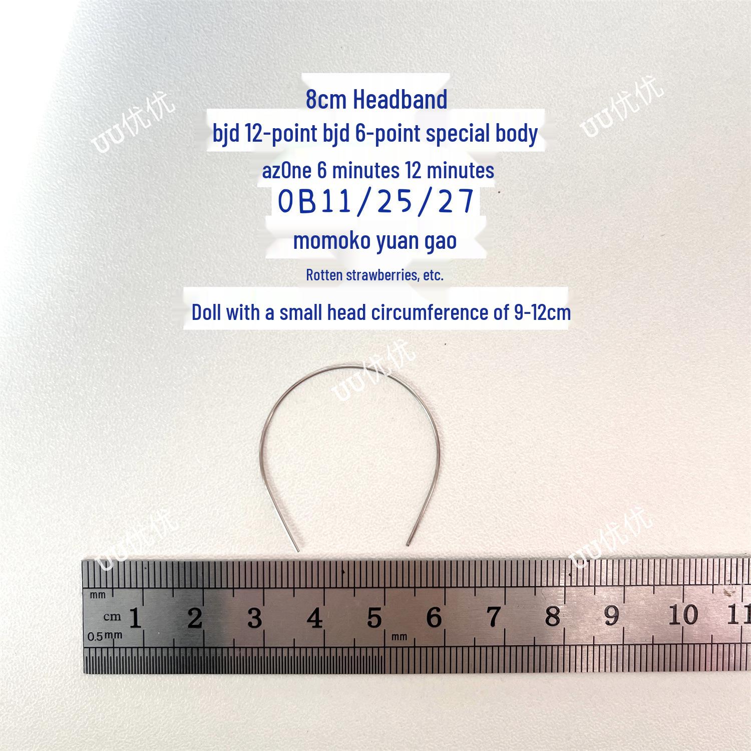 

Silver 4 Ultra-fine Cloth Blank 6 Doll Headband with Small 1mm Metal DIY Accessories 113