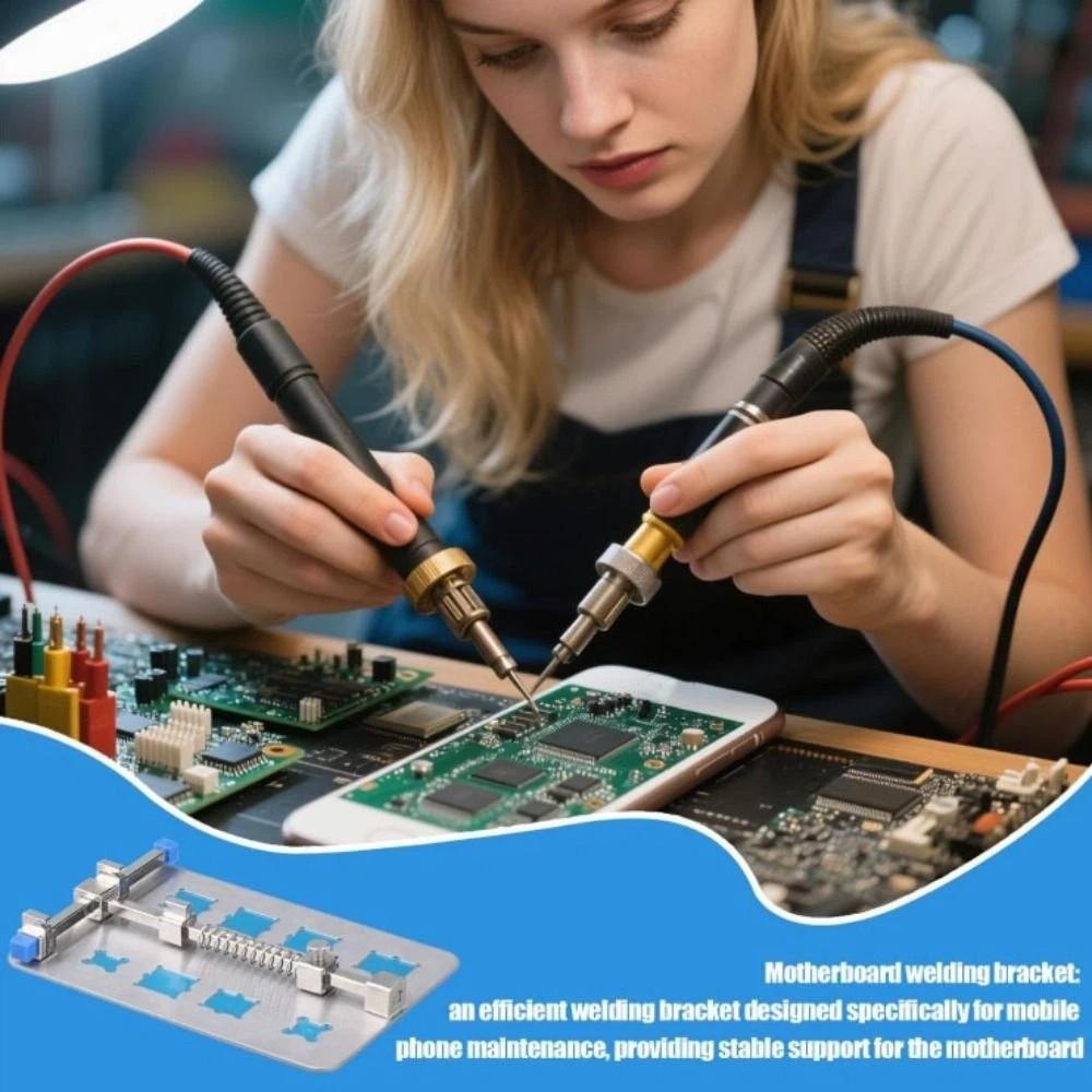 Stainless Steel Base Repair Fixture IC Groove Mobile Phone Fixture PCB Holder  Soldering Repair