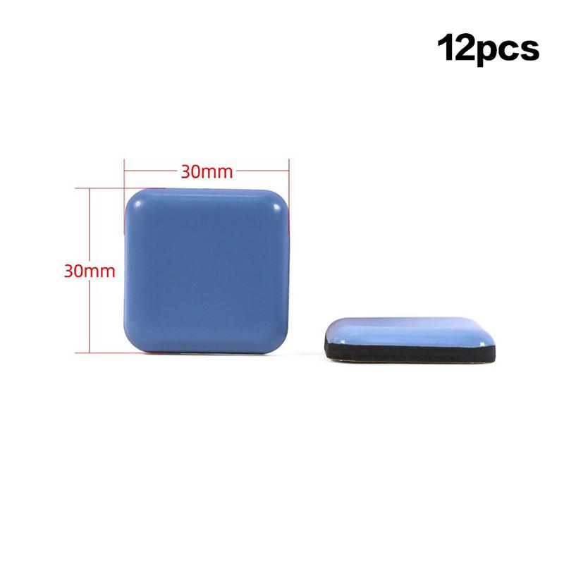 12-Piece Set Of Foot Slides Sliding Pads Home Furniture Sliders Furniture Slides Ptfe Square Floor Moving Pads Table Chair Foot