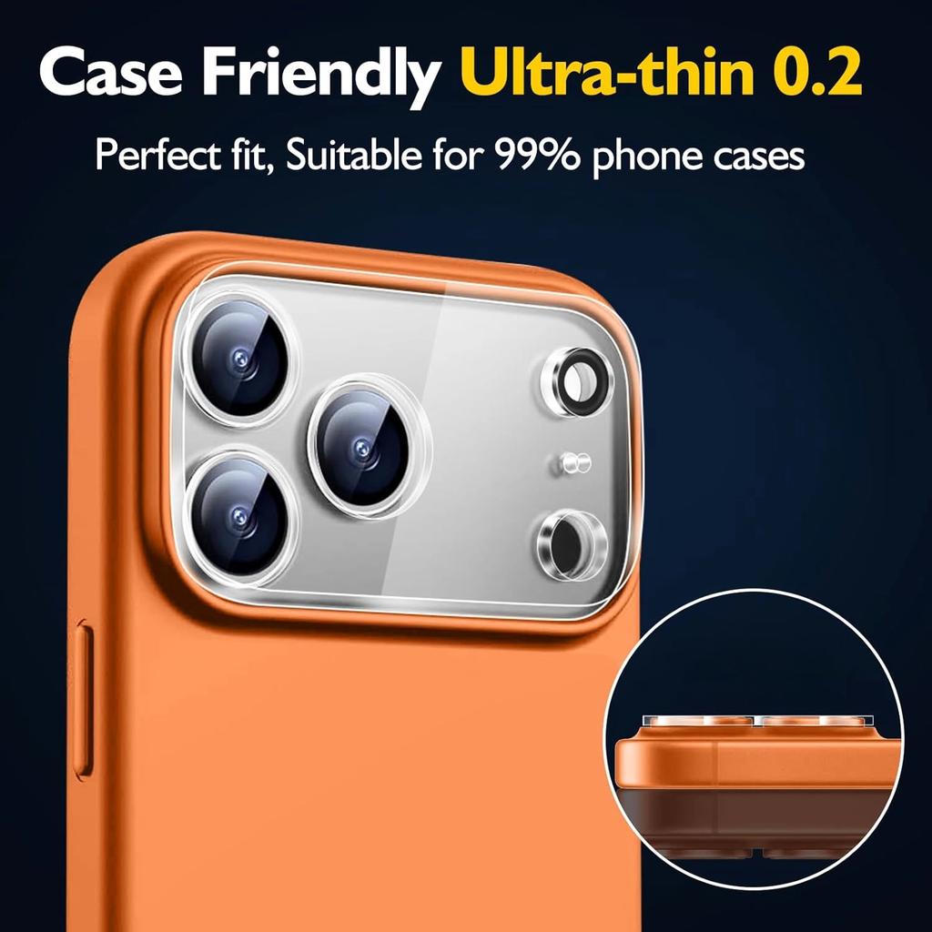 2 Stück Handykamera-Objektivschutz für iPhone17 Pro Max, Handy-Kamera-Bildschirmschutz Gehärtetes Glas, Kratzfest