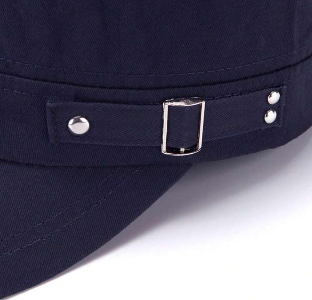 Sproutsy Men's Vintage Flat Top Work Cap (Black)