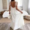 Women’s Loose Fit Casual Maxi Dress U Neck Sleeveless Sundress with Ruched for Spring Dresses for Women Summer Dresses for Women