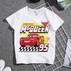 2026 Cars of the Universe Children's Pure Cotton Short-Sleeved Boys' Sports Shirt Girls' Casual Top Cartoon Print Summer T-Shirt