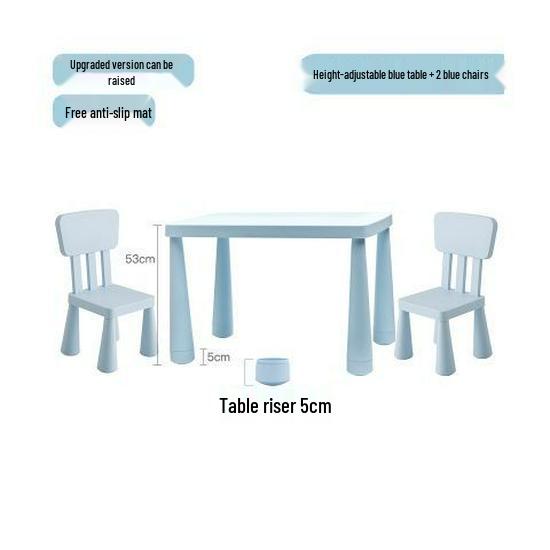 Nordic Style Kids' Plastic Table & Chair Set for Kindergarten - Rilakkuma Design Learning Desk.