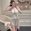 Eis Seide Pyjama Damen Sommer Mädchen Reine Begierde Träger Shorts Loungewear Set Pyjama Damen Rosa und Sexy Loungewear