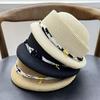 Light Luxury French Hepburn Style Straw Hat Top Hat Women's Summer Fashion Shows a Small Face Along the Thousand Gold Wind Travel Visor