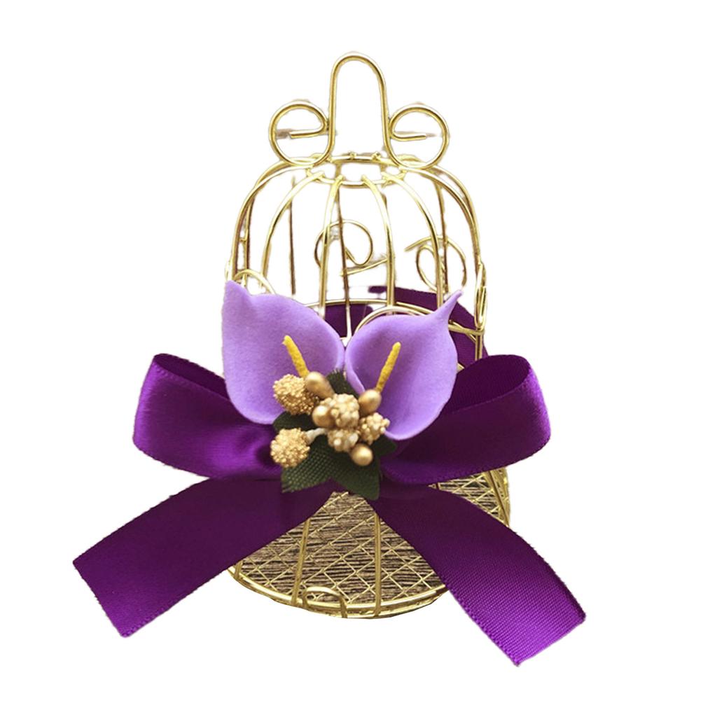 Pack of 6 Hollow Birdcage Iron Candy Box Jewelry Small Item Holder Exquisite Craftsmanship for Storing Small Accessories