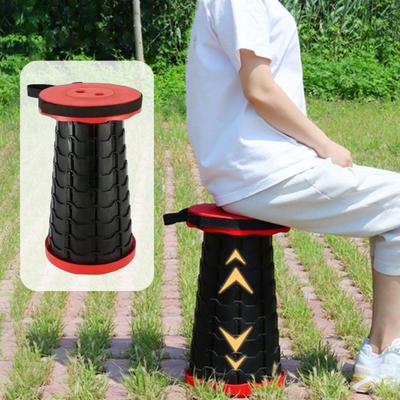 Sgabello pieghevole da esterno retrattile capacità di carico massima portatile fibbia di bloccaggio stabile telescopico giardinaggio pesca