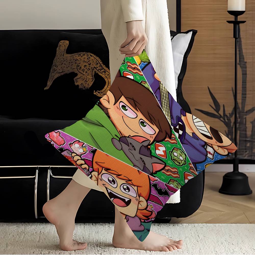 Анимированная Подушка Eddsworld Мультяшная Подушка Аниме Подушка Наволочка для Подушки Дивана Подушки Сиденья 45x45 см Модная 12x12Inch