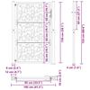 Garden Gate 100 X 150 Cm Weatherproof Steel Leaf Design