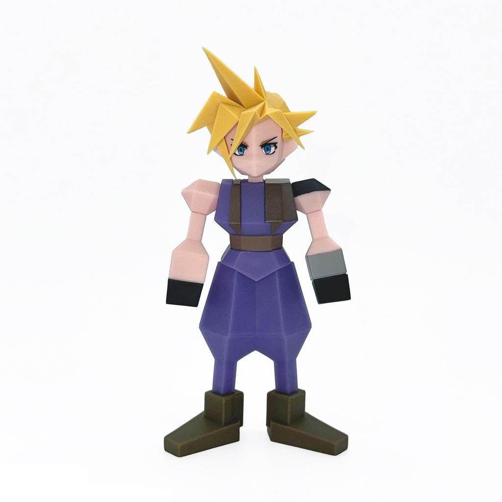 FINAL FANTASY VII Polygon Soft Vinyl Figur Cloud Strife