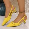 *Summer Comfort Pointed High-heeled Sandals for Women Fashionable New Elegant Slim Heeled Party Sandals In Large Size