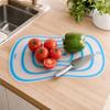 Medium Cutting Board - Frosted Plastic Flexible Chopping Board for Kitchen, Transparent and