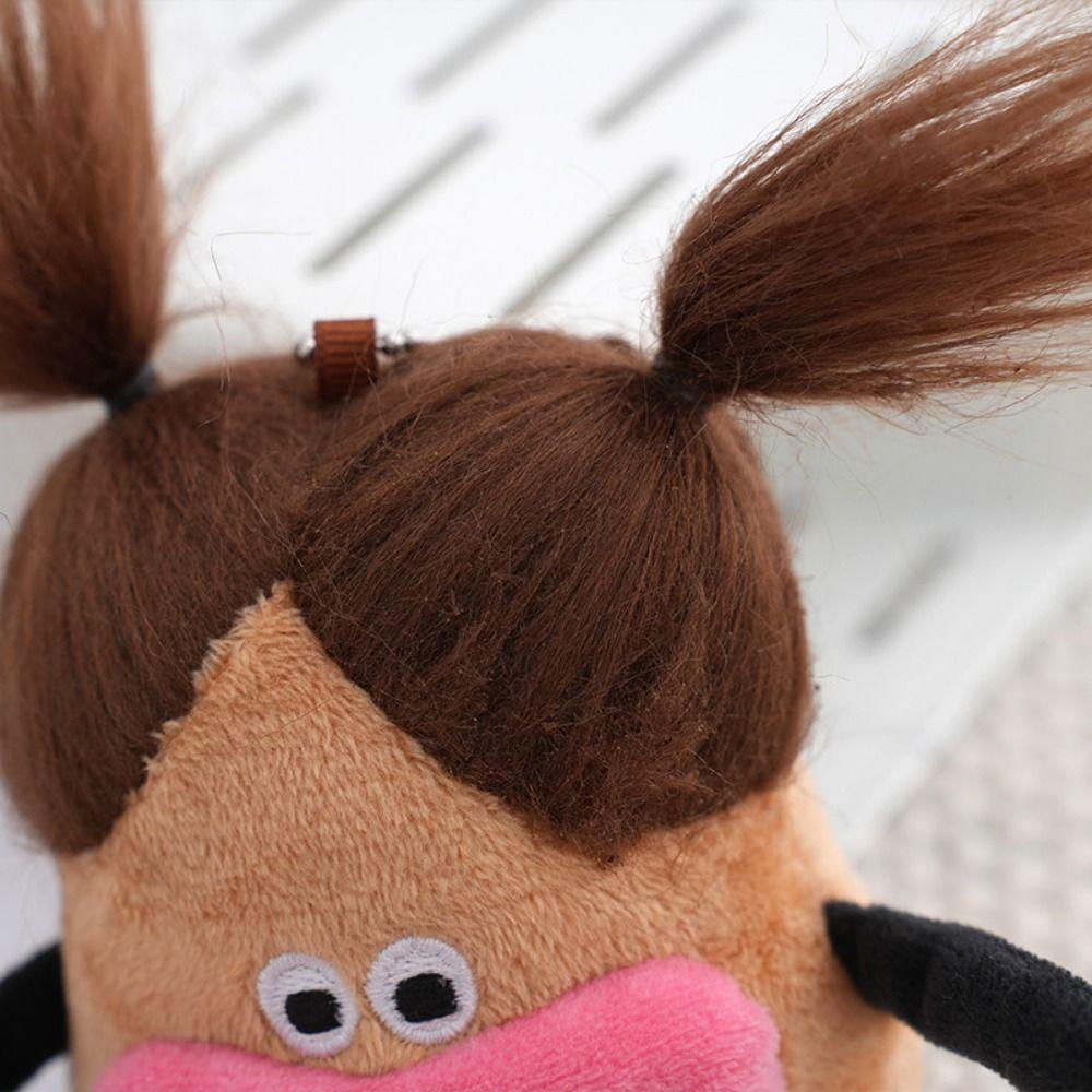 Fried Hair Potato King Big Mouth Girl Plush Keychain Big Mouth Girl Birthday Gifts