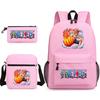 One Piece Anime Rucksack für Schüler Outdoor Campus Schultasche mit Federmäppchen Digitaldruck