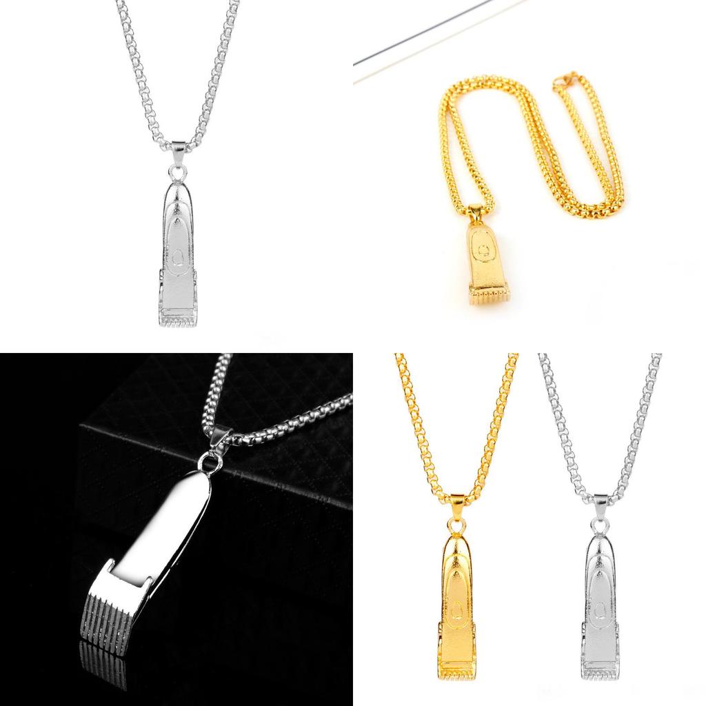 Hair Clipper Metal Alloy Necklace With Pendant For Wedding And Employee Gift Use
