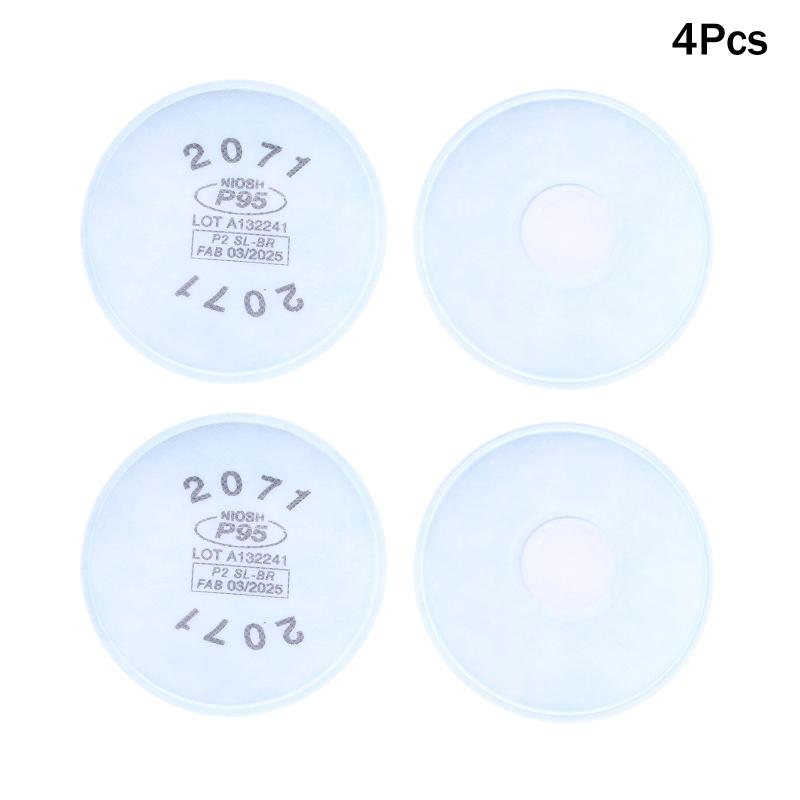 

2/4/10 шт. Багаторазова маска-півмаска з газовим фільтром 2071/2078 для захисту від твердих частинок під час зварювання, фарбування, пилу та органічних парів газу A2