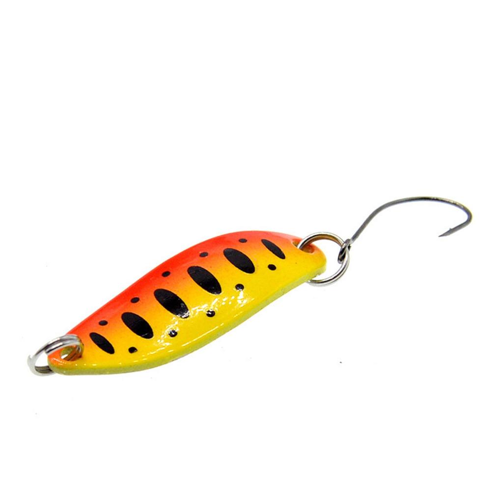 Esca da Pesca Rotante in Metallo Cucchiaino Spinner con Amo Affilato Attrezzatura da Pesca Resistente per Acqua Dolce e Salata