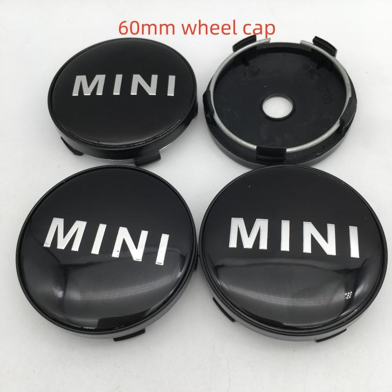 4 piezas 3D 56mm 60mm 68mm para Tapacubos Centrales de Rueda de Coche MINI Insignia Emblema Cubiertas Pegatina Calcomanía Accesorios de Estilo