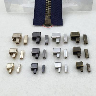 5 Sets Metal Zipper Head Sliders Retainer Insertion Pin Zipper Top Stopper Ends for Coat Jacket Clothes DIY Sewing Repair Kit