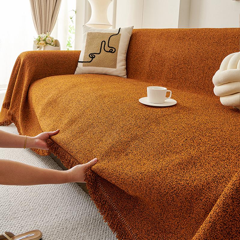 Universal Non-Slip Chenille Sofa Cover – Autumn/Winter, Dirt-Resistant, Full Coverage Cushion Protector