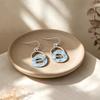 Hot-selling retro enamel irregular geometric splicing environmentally friendly alloy material personality niche design earrings