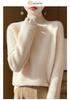 2025 Autumn/Winter Women's Wool Ribbed Loose Knitwear with Seven-Stitch High Neck - Soft, Versatile, and Trendy.