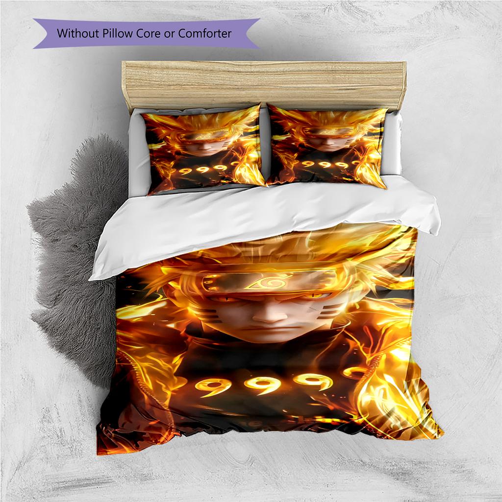 Pościel z wzorem kreskówkowym Zestaw kołdry Poszewka na kołdrę Poszewka na poduszkę Dekoracja domu Prezent urodzinowy (1 * poszwa na kołdrę + 2 * poszewki na poduszki, bez rdzenia)