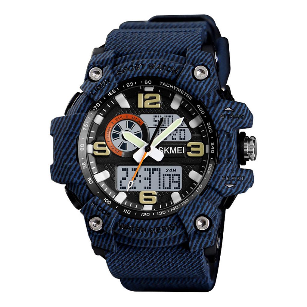 

Dual Display Backlight Dial Digital Watch Waterproof Calendar Stopwatch Electronic Wristwatch