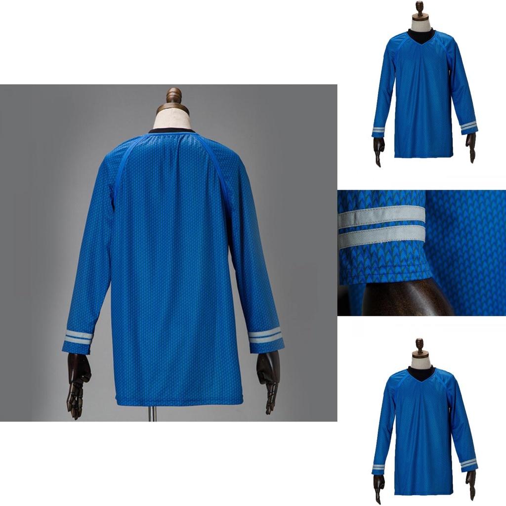 Into Darkness Captain Kirk Cosplay Tshirt Costume Tops With Badge