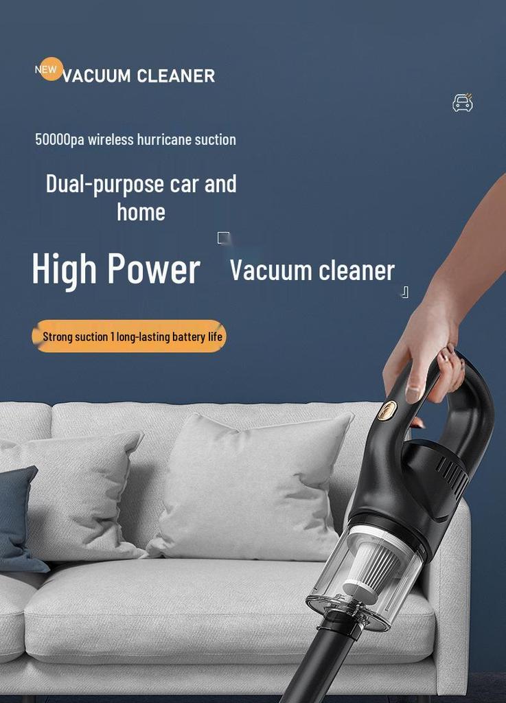 High-Power Portable Wireless Vacuum Cleaner for Car & Home