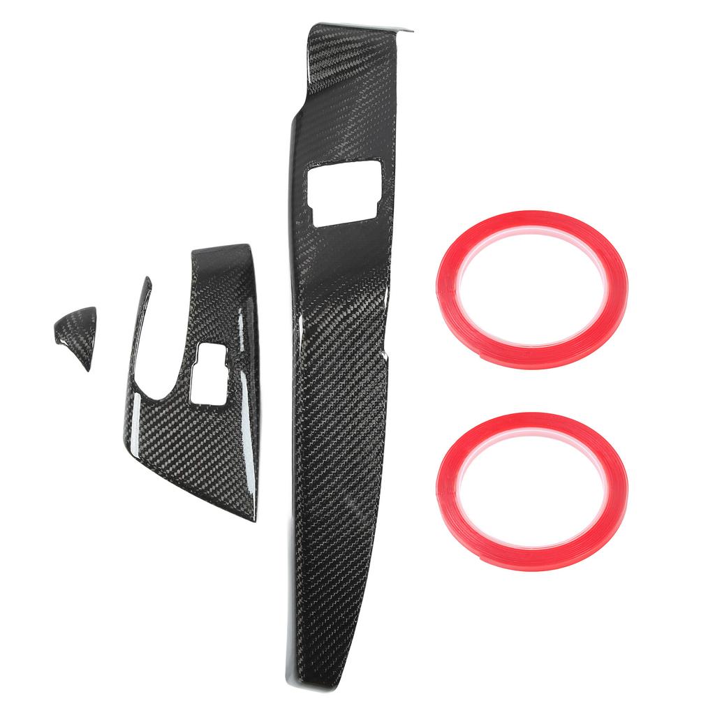 Kohlefaser Fensterheber Schalter Panel Abdeckung Zierleiste Schalter für elektrische Fensterheber Ersatz für Corvette C7 LHD 2014-2019