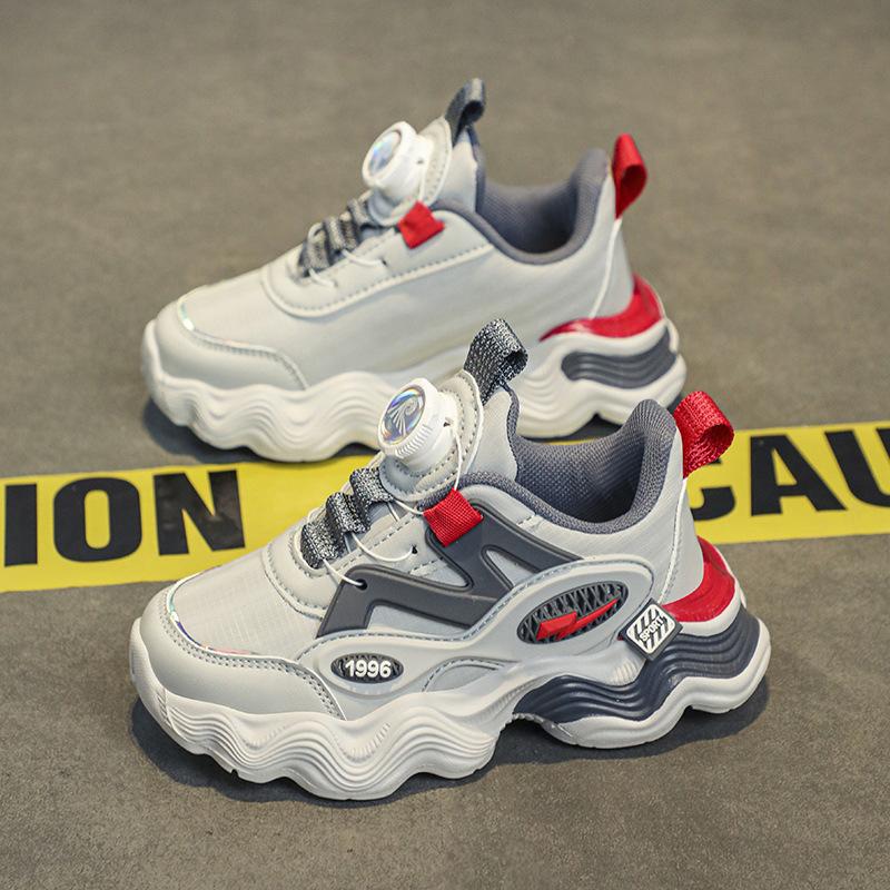 Boys Shoes 2025 Summer New Breathable Mesh Children's Dad Mesh Shoes Medium and Large Children's Boys Fried Street Sports Shoes