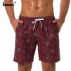 Ladiguard Plus size Men Leisure Flamingo Print Shorts 2022 Summer New Sexy Drawstring Shorts Male Casual Pocket Beach Half Pants