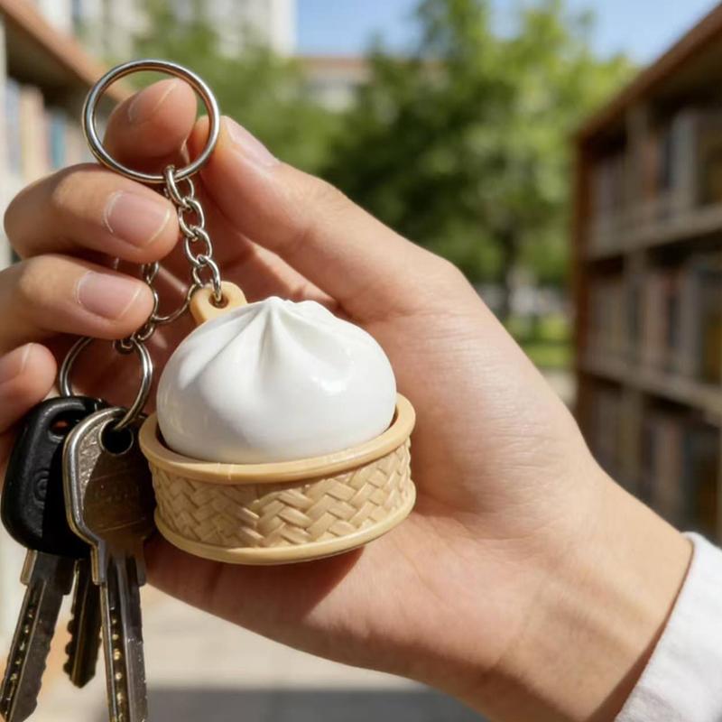 Hot Sale 1Pcs Cartoon Steamed Stuffed Bun Pinch Toy Decompressing Sensory Props Stress Relief Pass The Time Clicker Toys Pendant