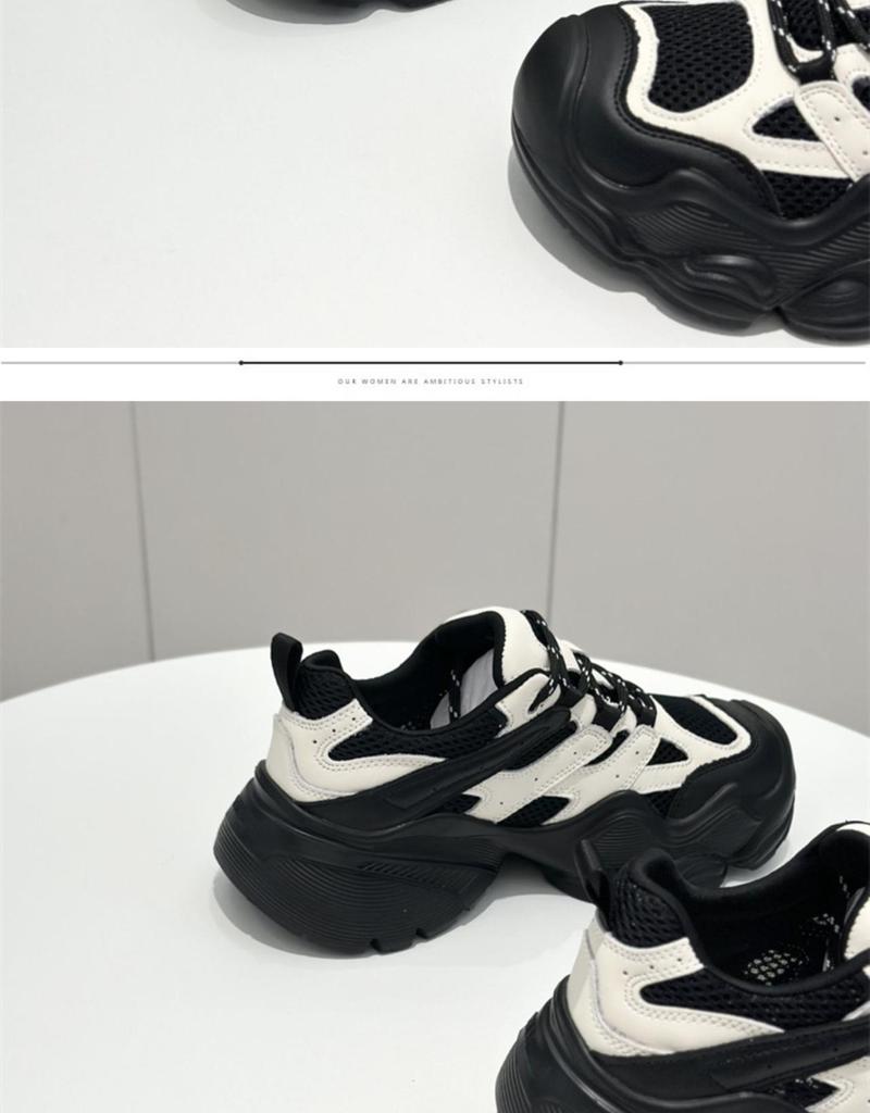 Korean Street-Style Trendy Dad Shoes: 2025 Spring Breathable Versatile Net Red Hiking & Casual Sports Shoes for Women