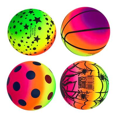 6 Inch Playground Ball Colorful Inflatable Beach Balls Rainbow PVC Sports Kickball Kids Handball For Indoor And Outdoor