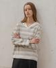 Tilaidai Shawl Collar Stripe T-Shirt [Tisp06Lt10]_Gray