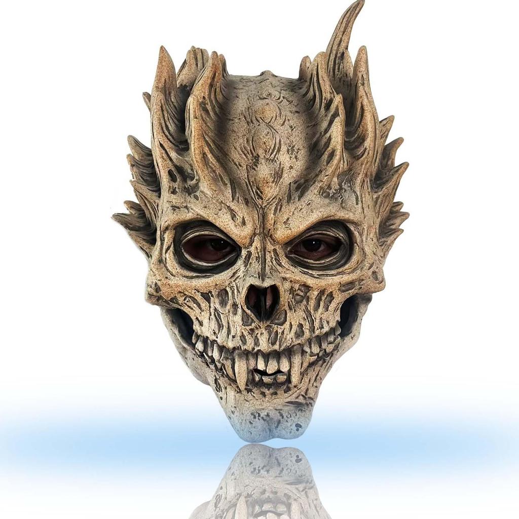 Halloween Skull Mask Skeleton Mask Full Head Demon Skull Masks Knife Outfit Scary Cosplay Party Props For Adult