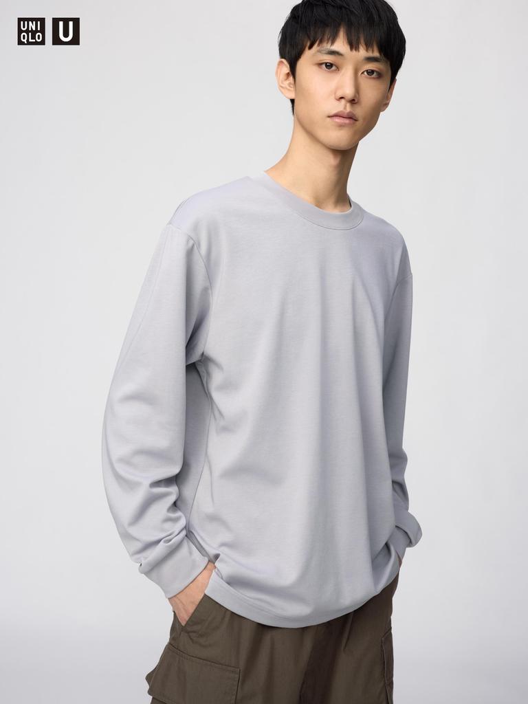 Uniqlo Airism Cotton Crewneck Tee  Long Sleeve 