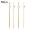 100 Pcs Golf Cocktail Picks, Fancy Toothpicks for Appetizers, Wooden Fruit Skewers Bamboo Food Sticks for Sandwich, Golf Themed Party Decorations