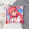 Sakura M-miko Anime Vtuber Pillow Case Fashion Square Pillowcase Bedroom Sofa Room Ins Decoration Leisure