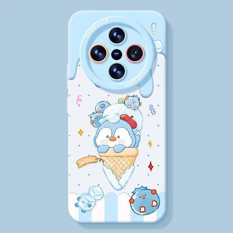 Cake Bear Mobile Phone Case Is Suitable for Vivox300 Silicone X200ultra Lanyard X100pro Cute X90s Set