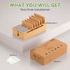 Bamboo Charging Station for Multiple Devices Charger Dock Holder Stand for Cell Phone and Tablet Electronic Devices Organizer 6